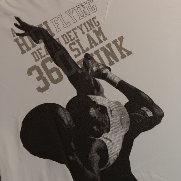 Nike Air Jordan Vintage Flight Tee Mens XXL Vtg White 360 Slam Dunk Basketball - Picture 4 of 10